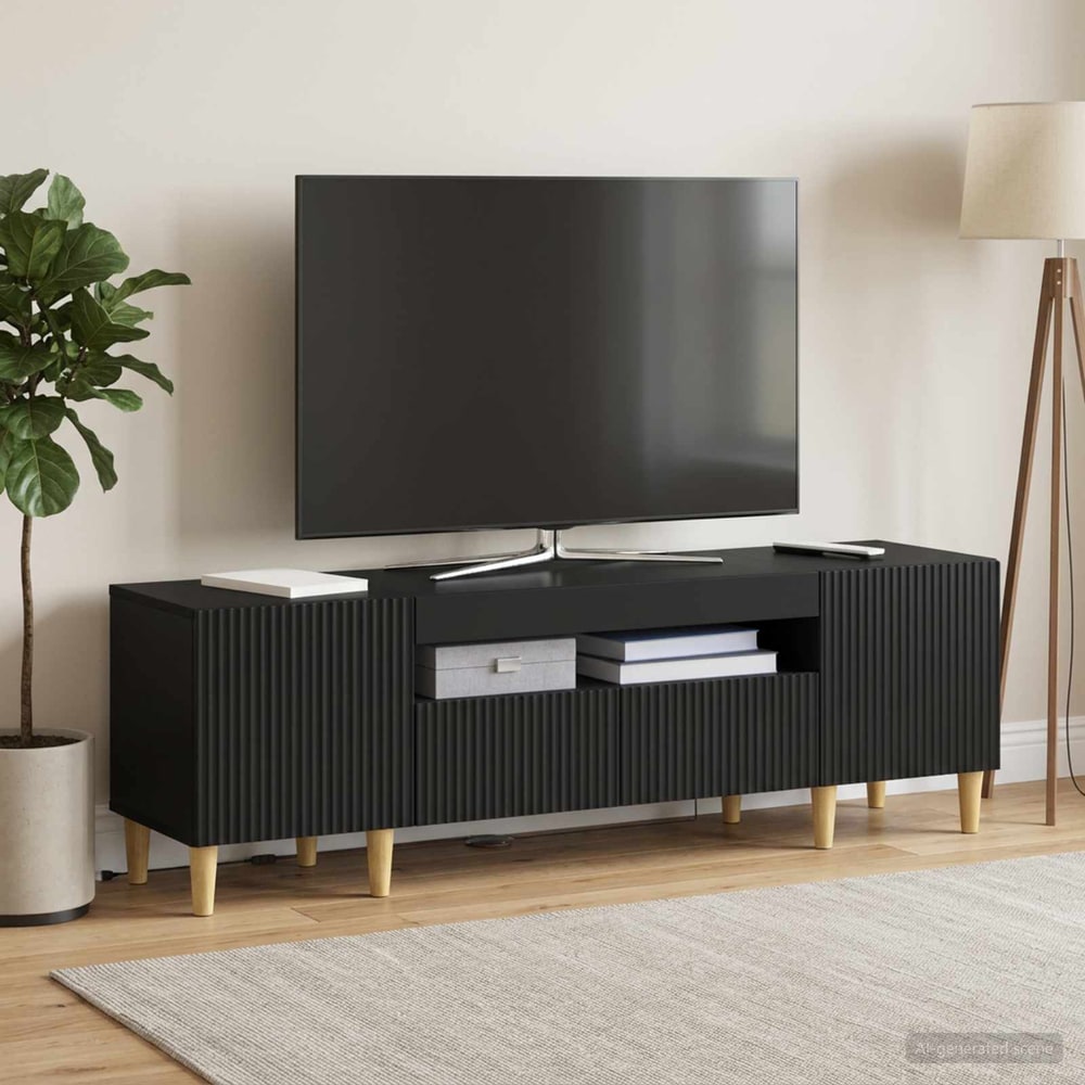 LED TV Cabinet ARNHEM 153 x 35 x 43 cm Black