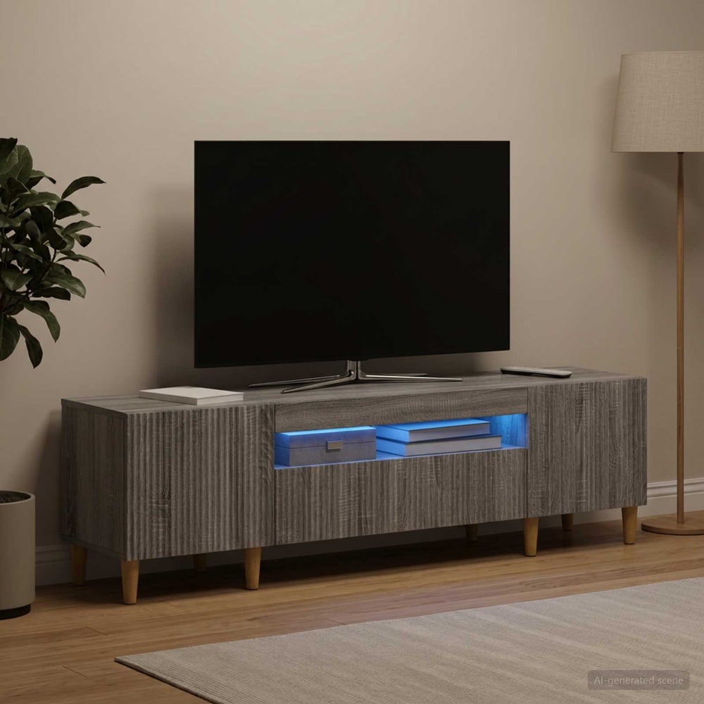 LED TV Cabinet ARNHEM 153 x 35 x 43 cm Grey sonoma