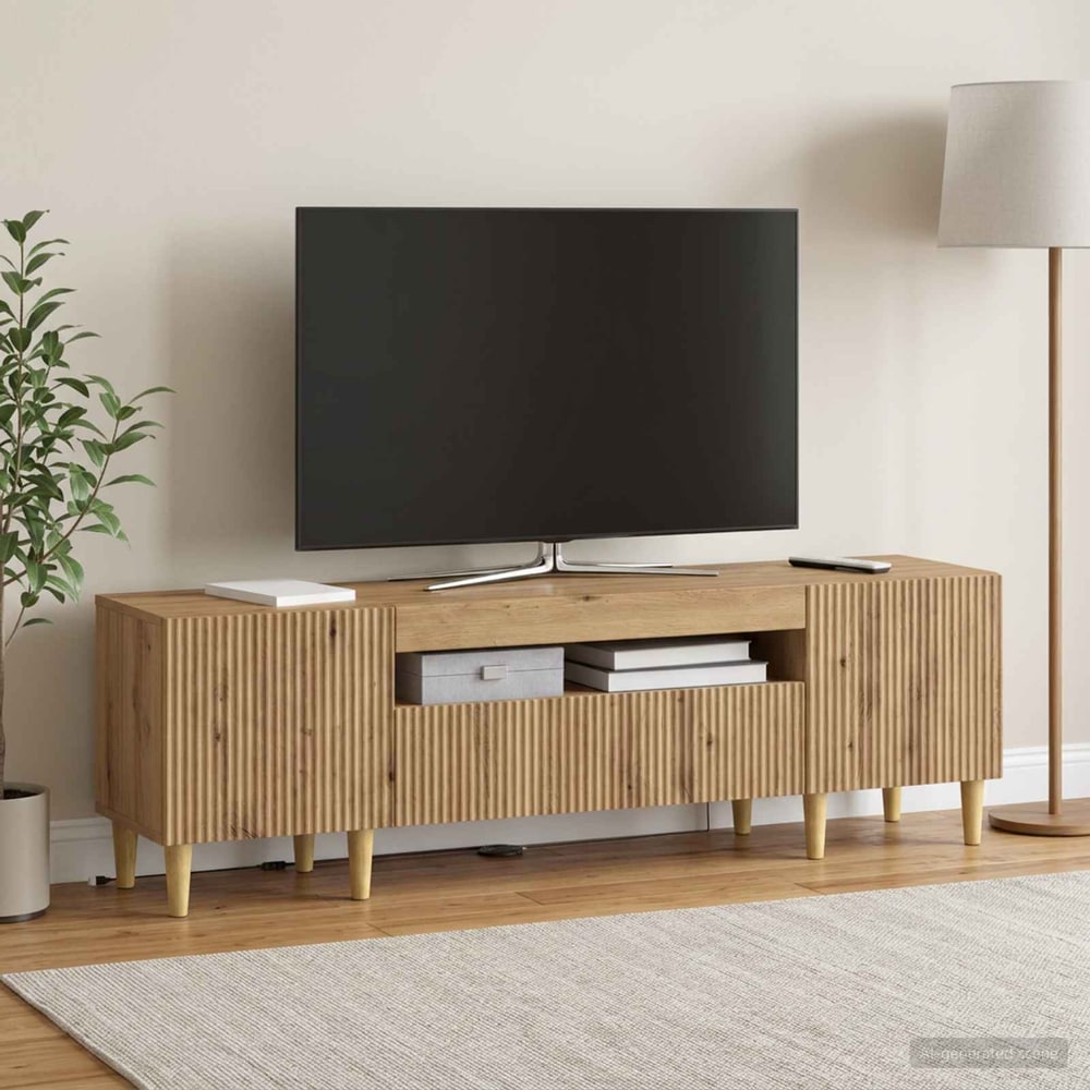 LED TV Cabinet ARNHEM 153 x 35 x 43 cm Artisan oak