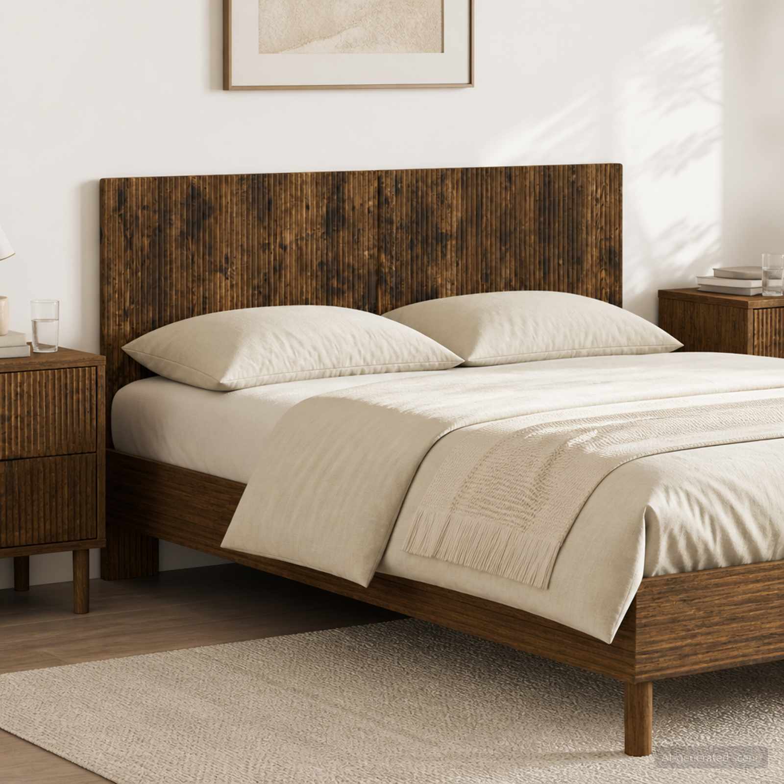 vidaXL Wall-Mounted Headboard ARNHEM Smoked Oak Engineered Wood 1
