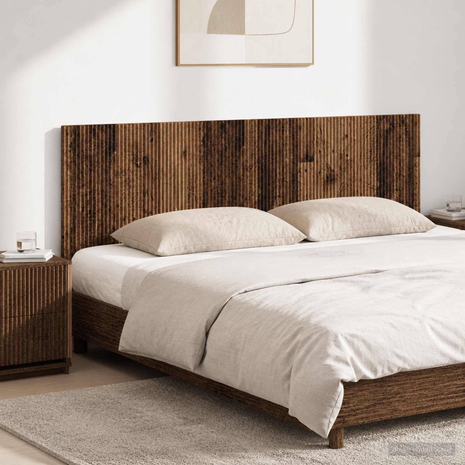 vidaXL Wall-Mounted Headboard ARNHEM Old Wood Engineered Wood 1