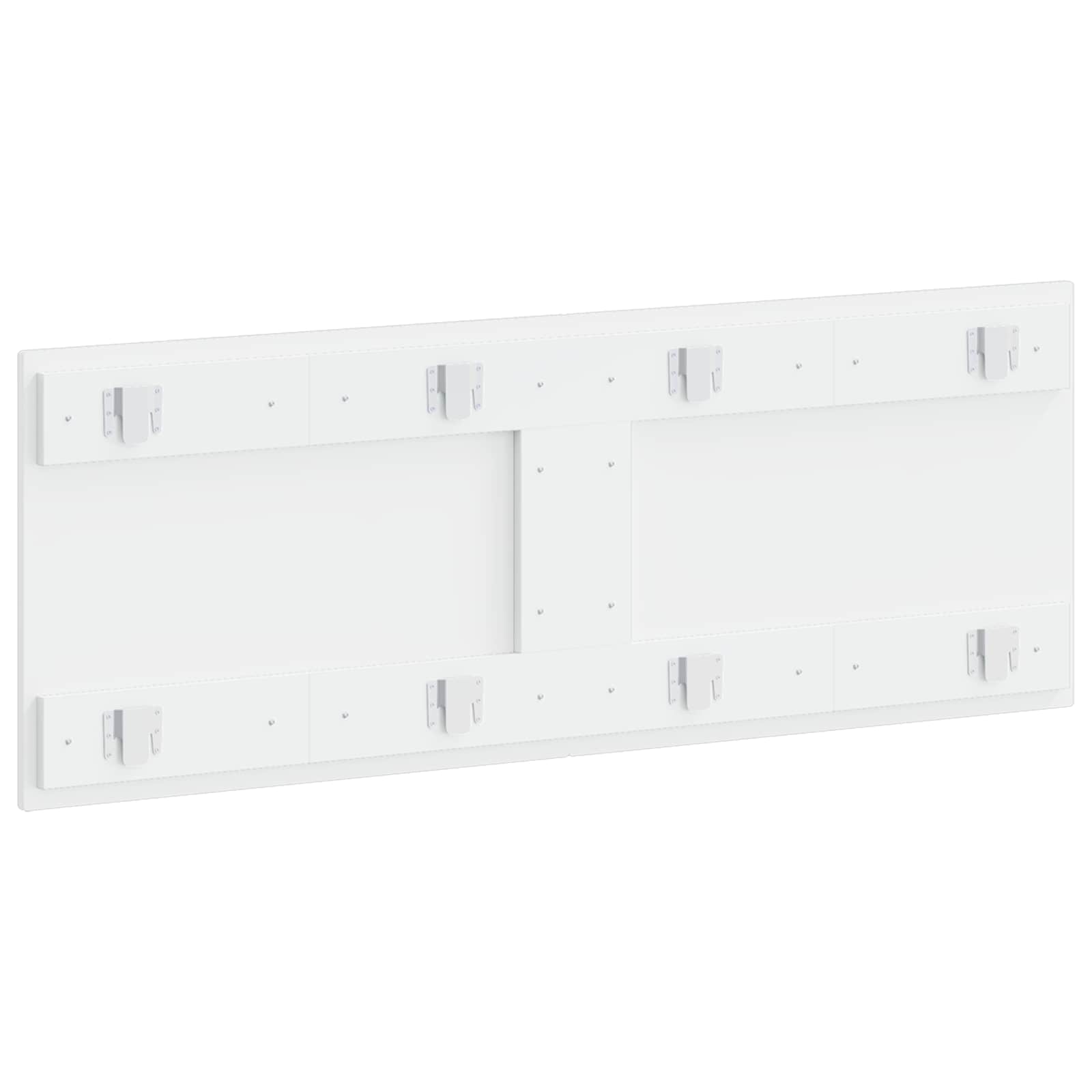vidaXL Wall-Mounted Headboard ARNHEM High Gloss White Engineered Wood 5