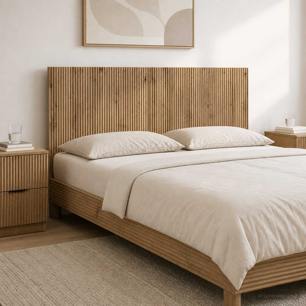 vidaXL Wall-Mounted Headboard ARNHEM Engineered Wood Width 140 cm