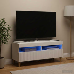 LED TV Cabinet ARNHEM 100 x 35 x 43 cm White