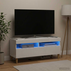 LED TV Cabinet ARNHEM 100 x 35 x 43 cm High gloss white