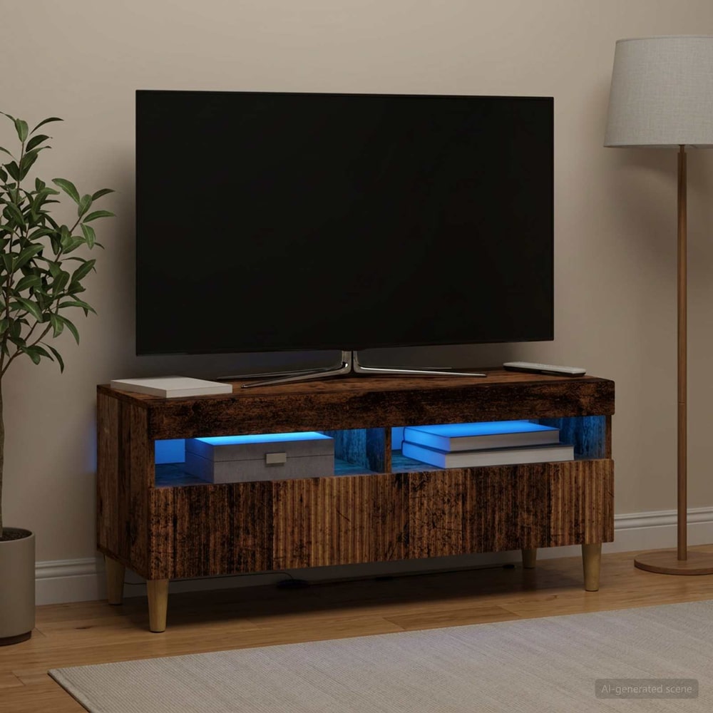 LED TV Cabinet ARNHEM 100 x 35 x 43 cm Old wood