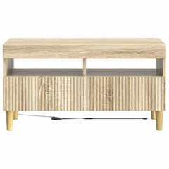 vidaXL LED TV Cabinet Sonoma Oak Engineered Wood 6