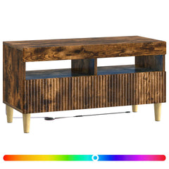 vidaXL LED TV Cabinet Smoked Oak Engineered Wood 3