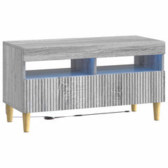 vidaXL LED TV Cabinet Grey Sonoma Engineered Wood 2