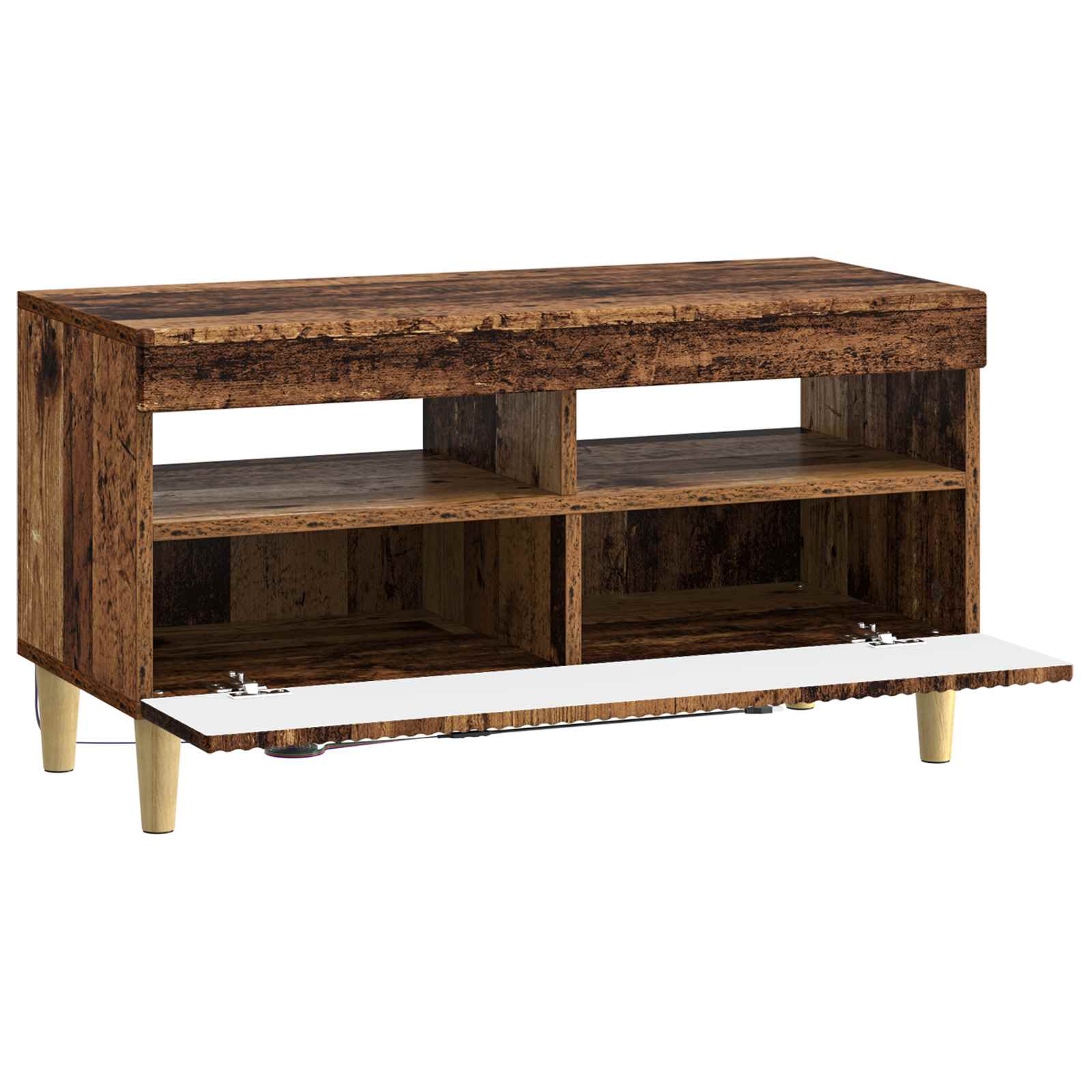 vidaXL LED TV Cabinet Old Wood Engineered Wood 5