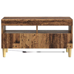 vidaXL LED TV Cabinet Old Wood Engineered Wood 6