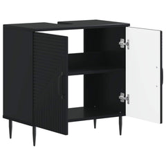 vidaXL Bathroom Sink Cabinet HAARLEM Black 59.5 x 31.5x 59 cm 3