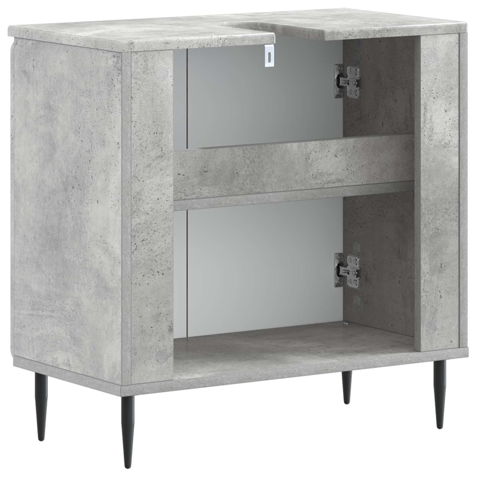 vidaXL Bathroom Sink Cabinet HAARLEM Concrete Grey 59.5 x 31.5x 59 cm 6