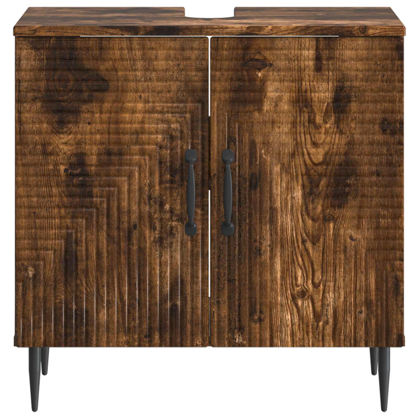 vidaXL Bathroom Sink Cabinet HAARLEM Smoked Oak 59.5 x 31.5x 59 cm 4