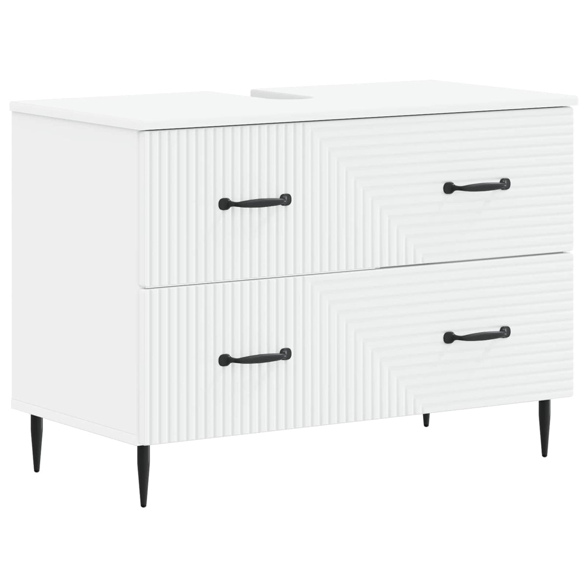 Bathroom Sink Cabinet HAARLEM 82 x 41x 58.5 cm White