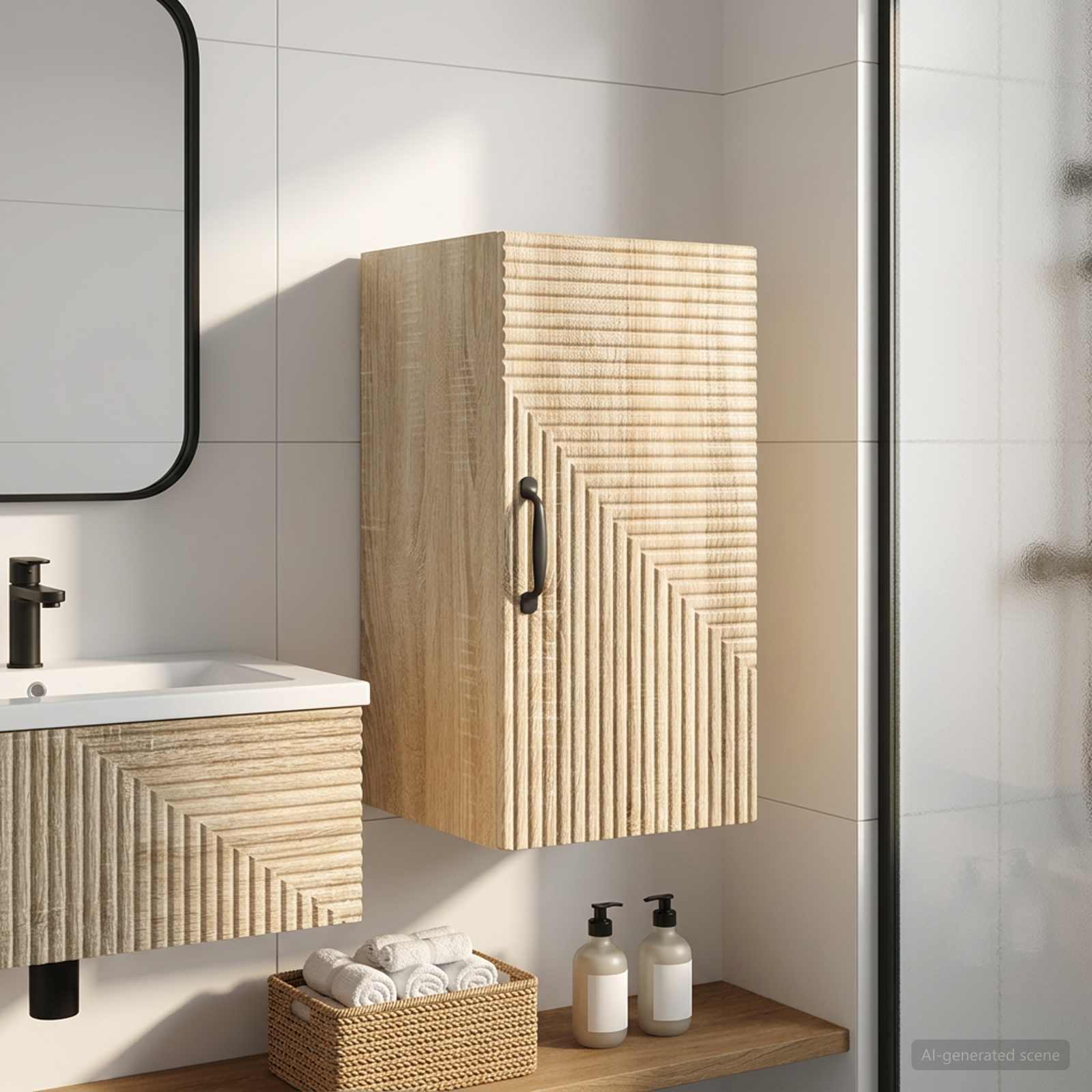 vidaXL Bathroom Wall Cabinet HAARLEM Sonoma Oak 30 x 31 x 59 cm 1