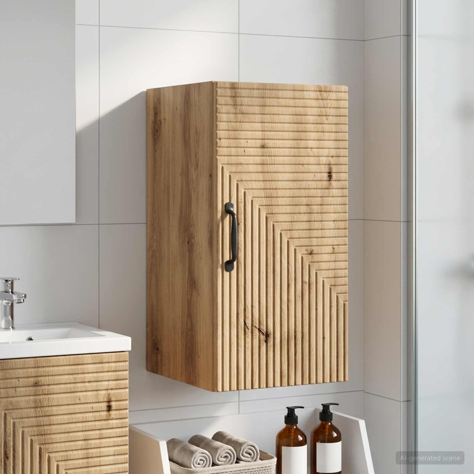vidaXL Bathroom Wall Cabinet HAARLEM Artisan Oak 30 x 31 x 59 cm 1