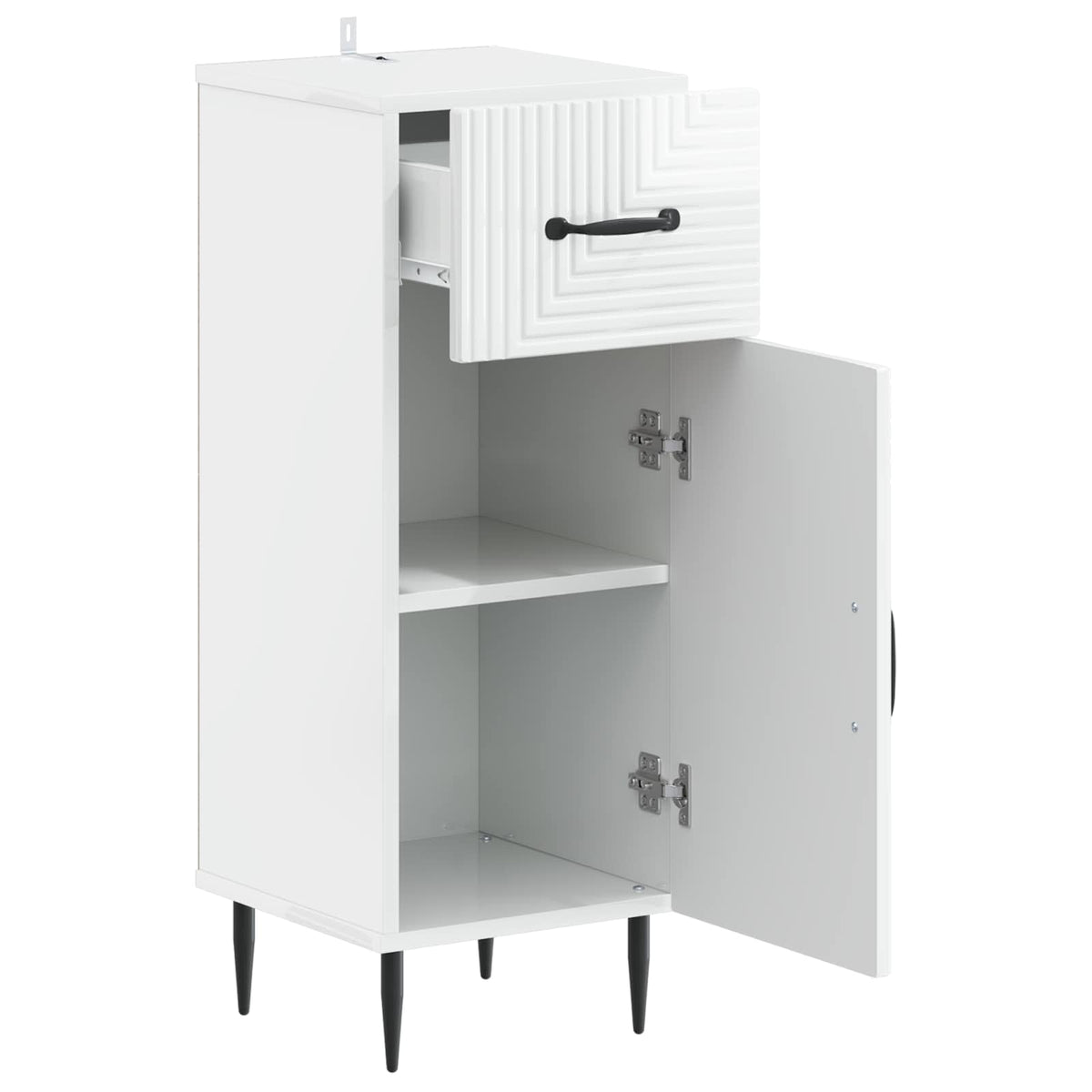 Bathroom Storage Cainet HAARLEM 30 x 31 x 80 cm High gloss white