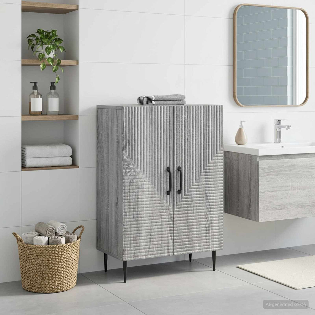 vidaXL Bathroom Storage Cainet HAARLEM 59.5 x 31 x 80 cm