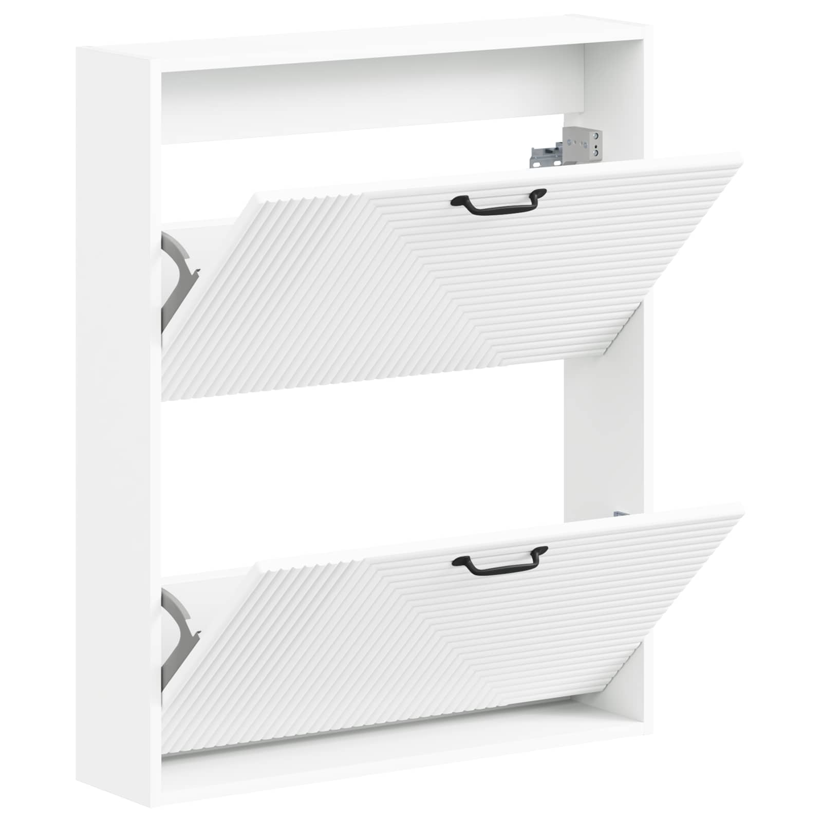 vidaXL Wall-Mounted Shoe Cabinet HAARLEM 71 x 17 x 86 cm White 3
