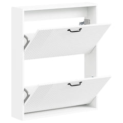 vidaXL Wall-Mounted Shoe Cabinet HAARLEM 71 x 17 x 86 cm White 3