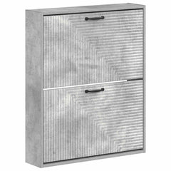 vidaXL Wall-Mounted Shoe Cabinet HAARLEM 71 x 17 x 86 cm Concrete Grey 2