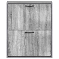 vidaXL Wall-Mounted Shoe Cabinet HAARLEM 71 x 17 x 86 cm Grey Sonoma 4