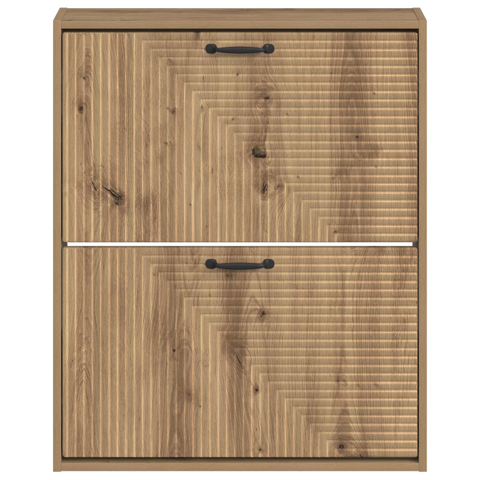 vidaXL Wall-Mounted Shoe Cabinet HAARLEM 71 x 17 x 86 cm Artisan Oak 4