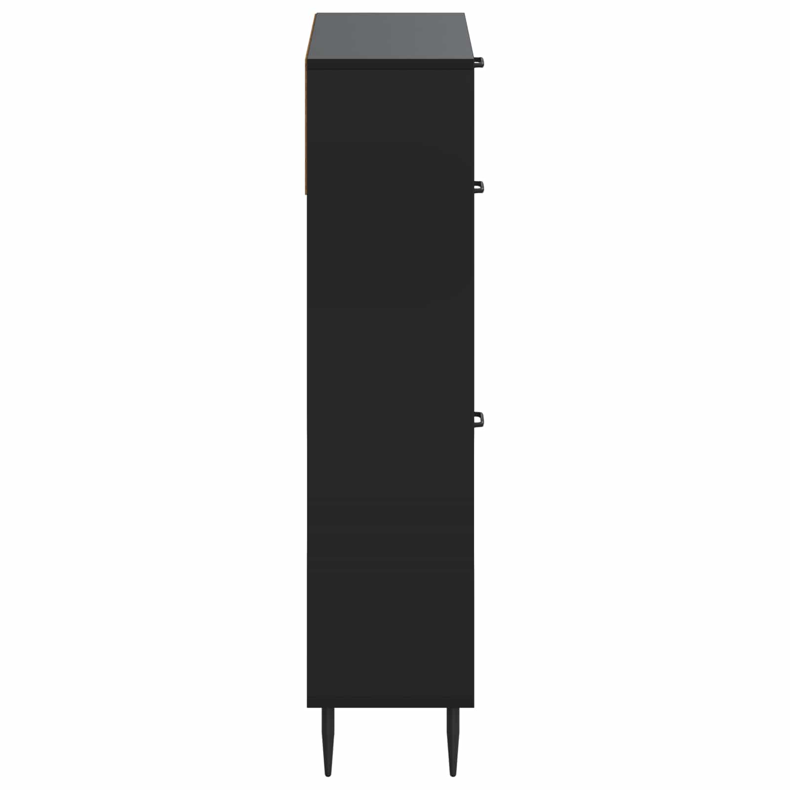 vidaXL Shoe Cabinet HAARLEM 78 x 24 x 103 cm Engineered Wood Black 5