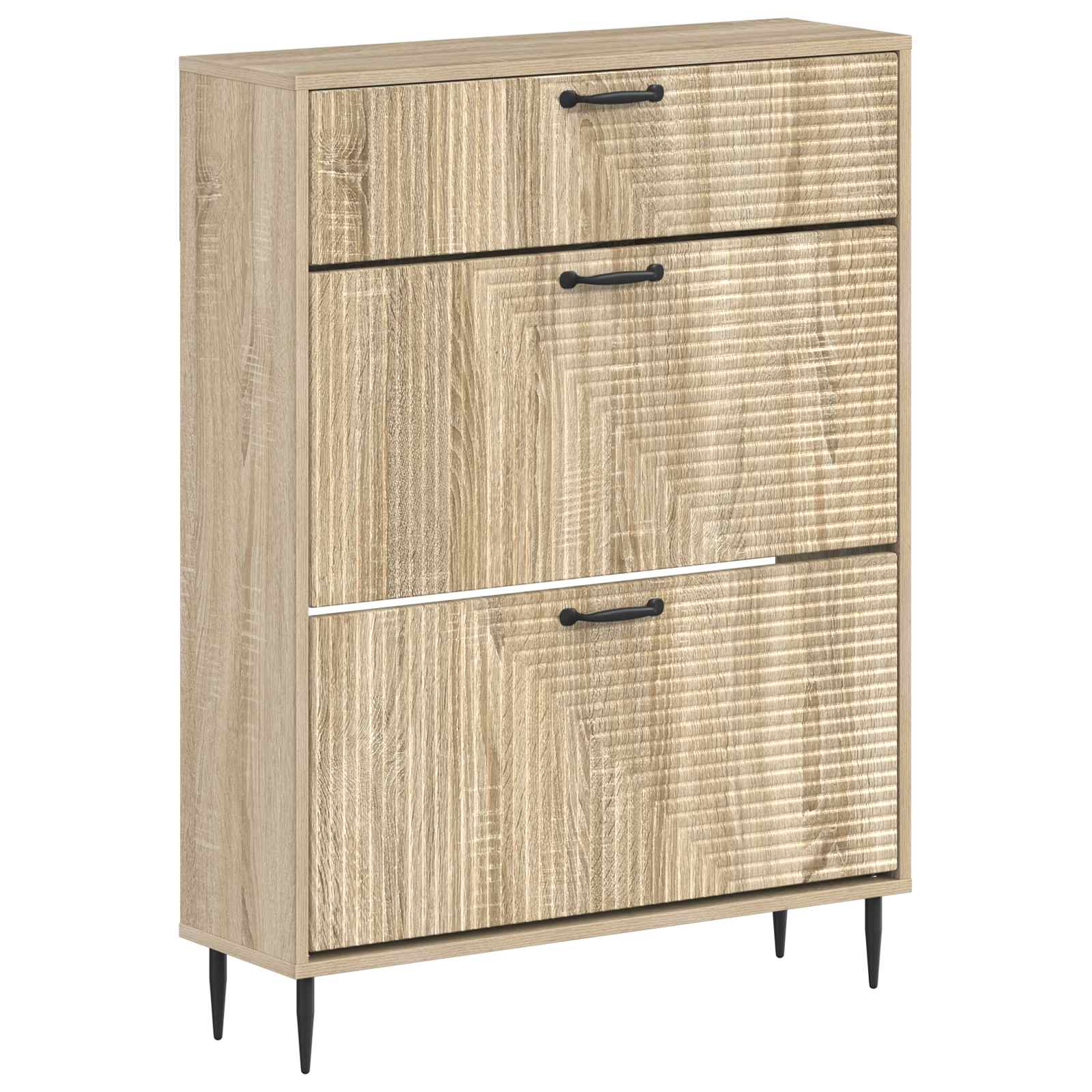 vidaXL Shoe Cabinet HAARLEM 78 x 24 x 103 cm Engineered Wood 2