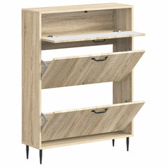 vidaXL Shoe Cabinet HAARLEM 78 x 24 x 103 cm Engineered Wood 3
