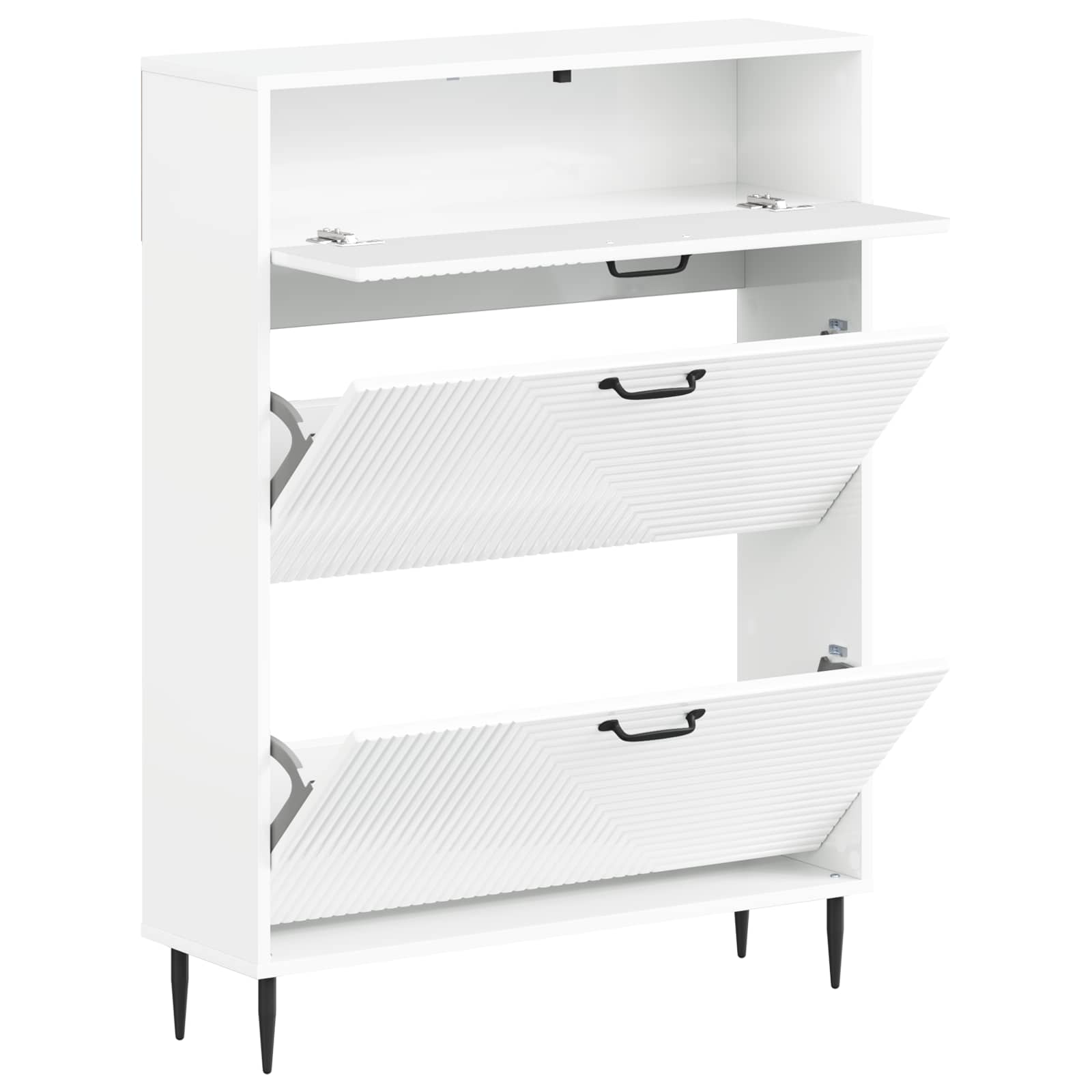 vidaXL Shoe Cabinet HAARLEM 78 x 24 x 103 cm Engineered Wood 3