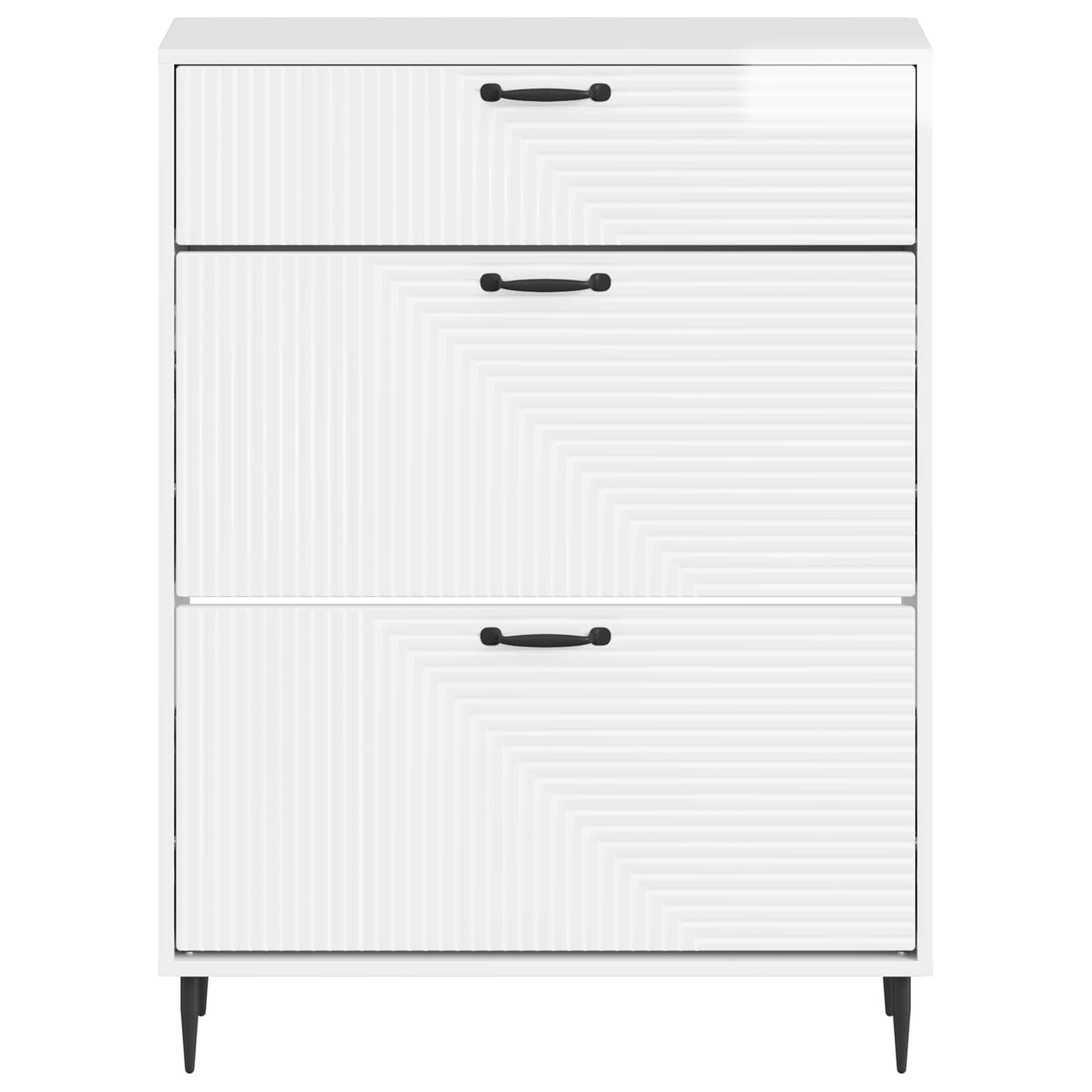 vidaXL Shoe Cabinet HAARLEM 78 x 24 x 103 cm Engineered Wood 4