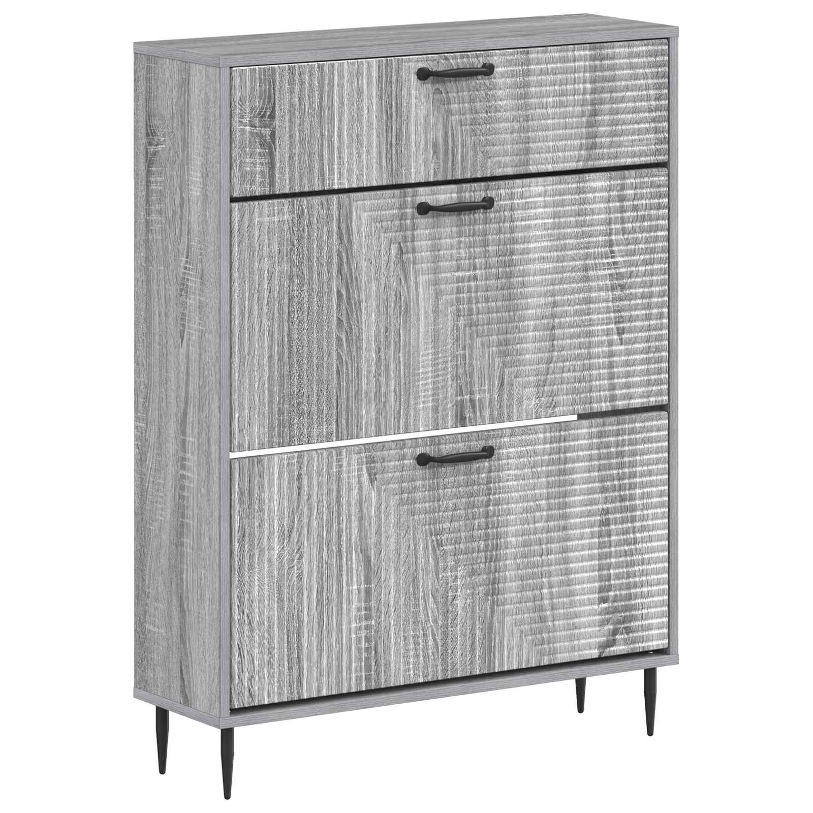 vidaXL Shoe Cabinet HAARLEM 78 x 24 x 103 cm Engineered Wood 2