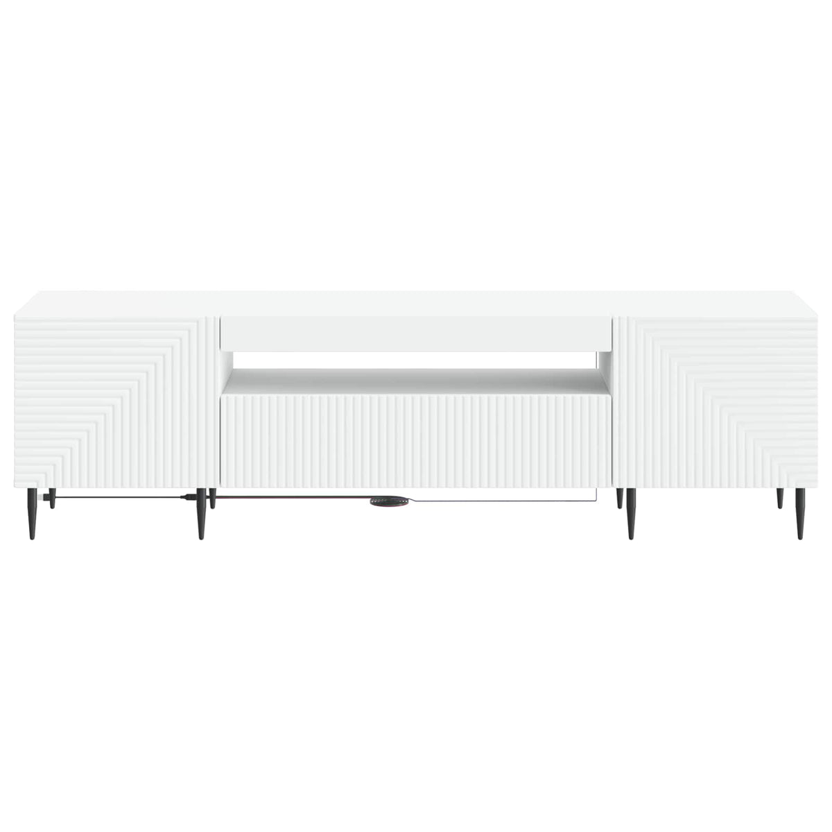 LED TV Cabinet HAARLEM 153 x 35 x 43 cm White