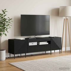 LED TV Cabinet HAARLEM 153 x 35 x 43 cm Black