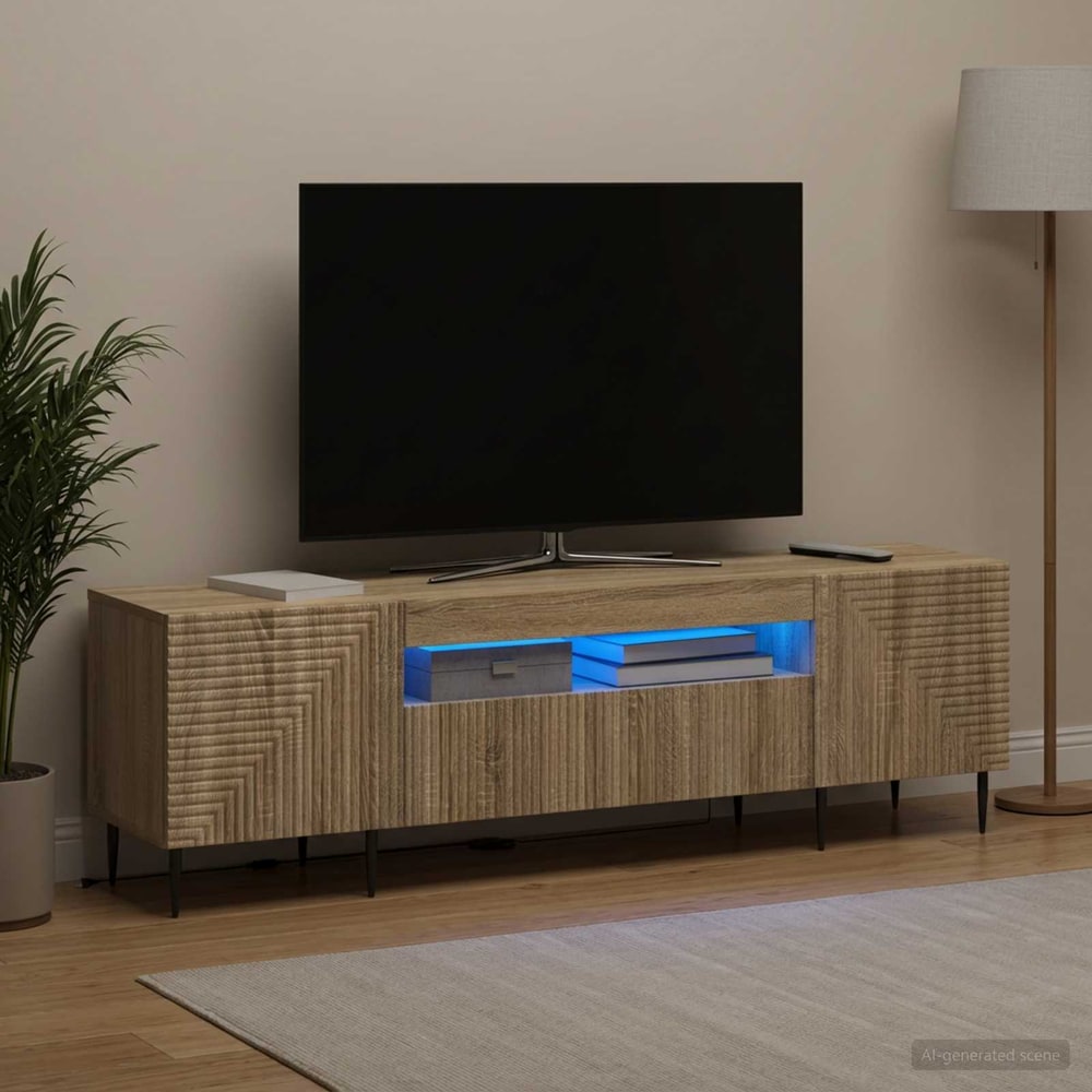 LED TV Cabinet HAARLEM 153 x 35 x 43 cm Sonoma oak