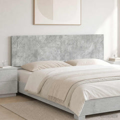 Wall-Mounted Headboard HAARLEM Engineered Wood Width 200 cm Concrete grey