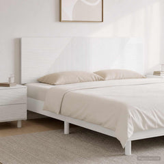 Wall-Mounted Headboard HAARLEM Engineered Wood Width 200 cm High gloss white