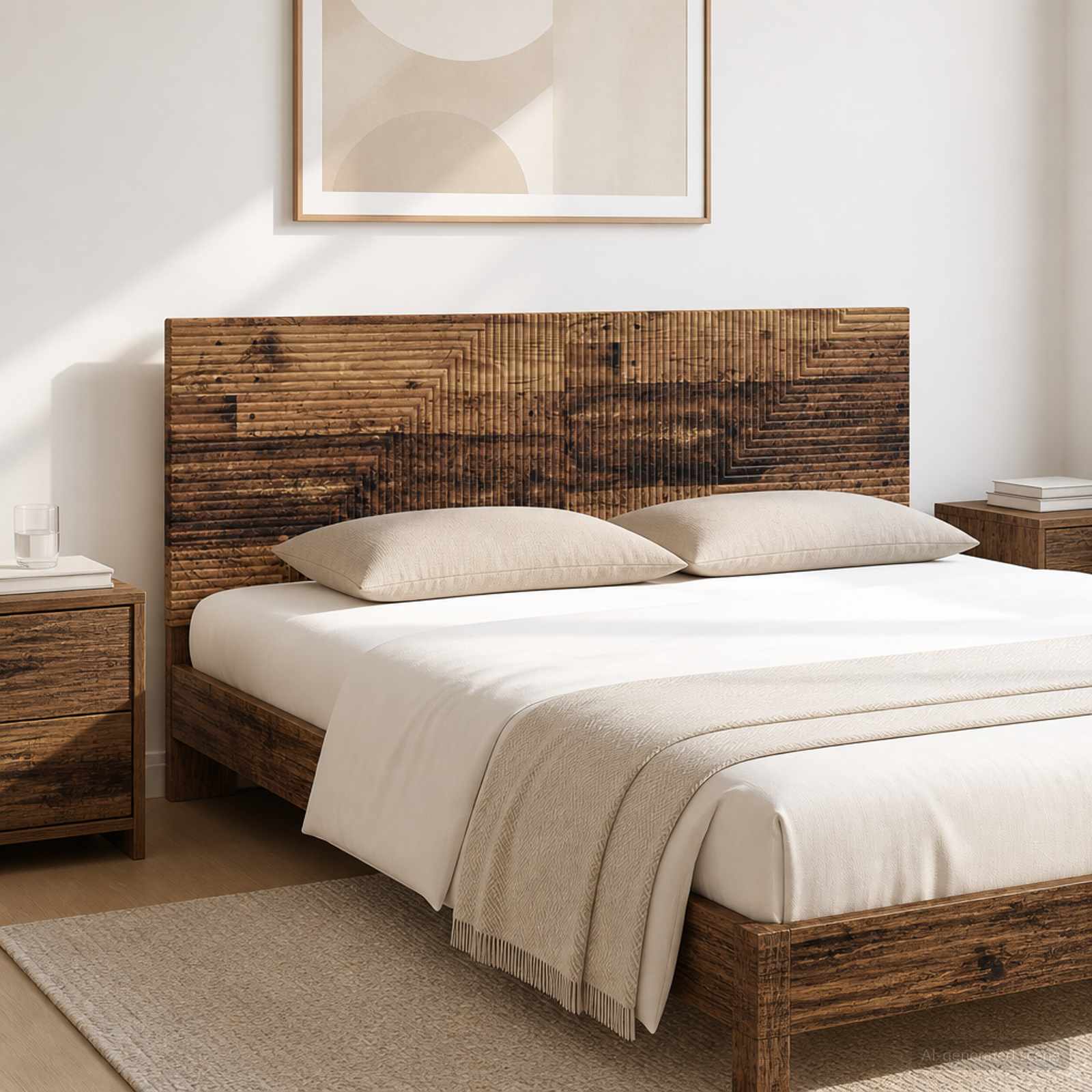 vidaXL Wall-Mounted Headboard HAARLEM Old Wood Engineered Wood 1