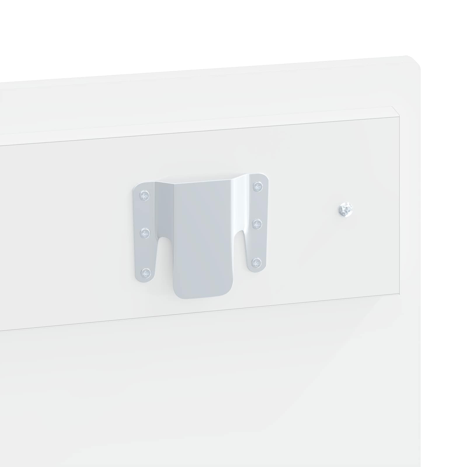 vidaXL Wall-Mounted Headboard HAARLEM High Gloss White Engineered Wood 6