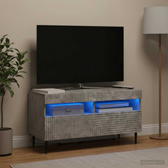 vidaXL LED TV Cabinet Concrete Grey Engineered Wood 4
