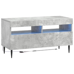 vidaXL LED TV Cabinet Concrete Grey Engineered Wood 2