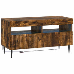 vidaXL LED TV Cabinet Smoked Oak Engineered Wood 2