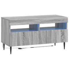 vidaXL LED TV Cabinet Grey Sonoma Engineered Wood 2