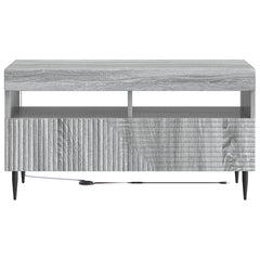 vidaXL LED TV Cabinet Grey Sonoma Engineered Wood 6