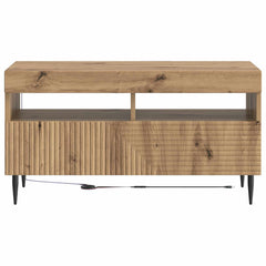 vidaXL LED TV Cabinet Artisan Oak Engineered Wood 6