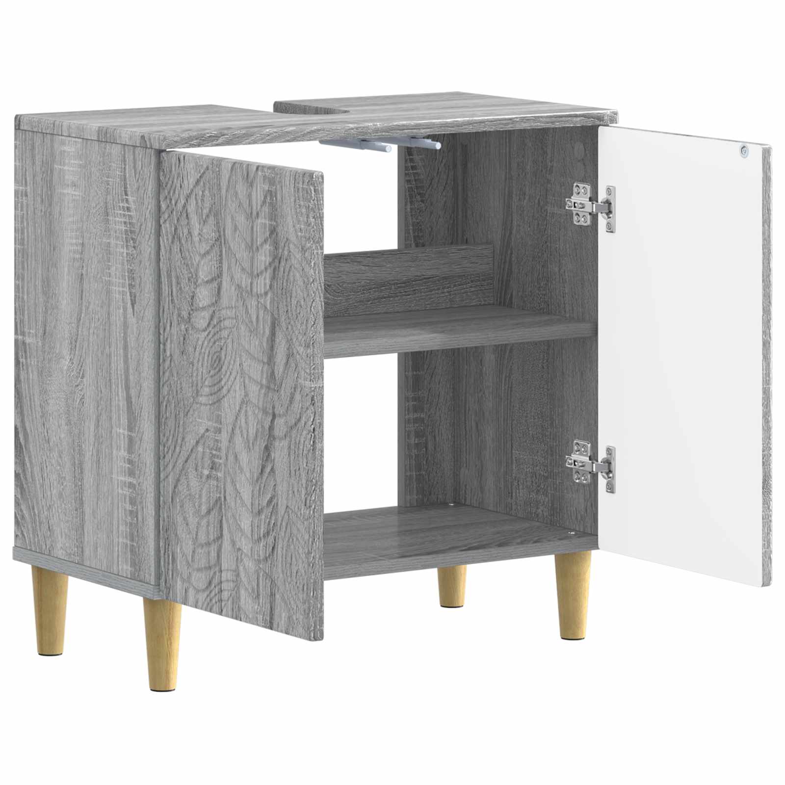 vidaXL Bathroom Sink Cabinet DELFT Grey Sonoma 59.5 x 31.5x 59 cm 3