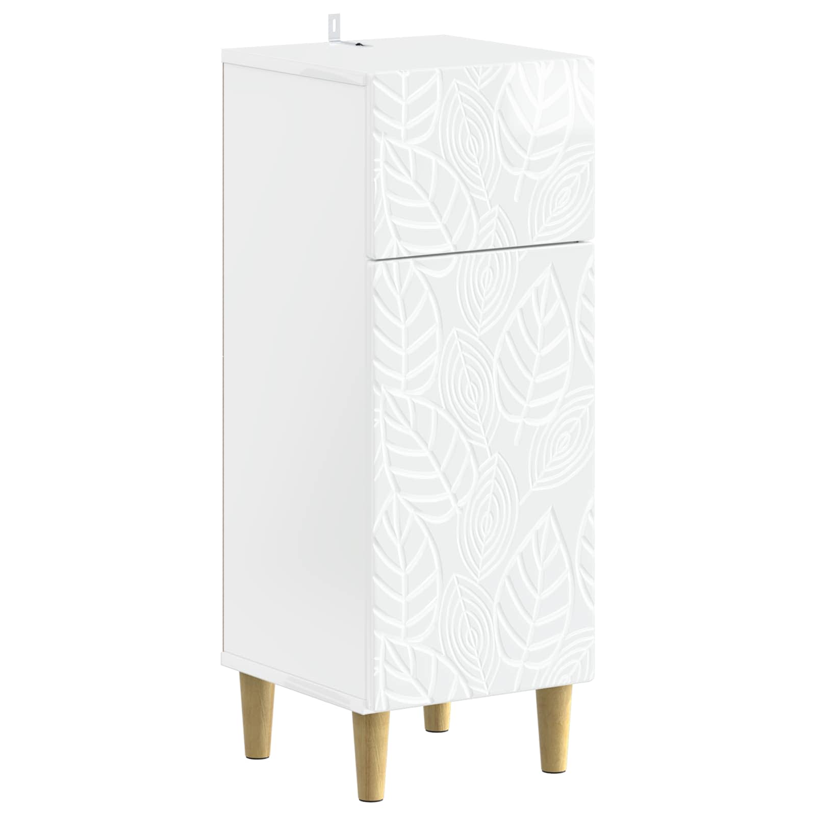 vidaXL Bathroom Storage Cainet DELFT High Gloss White 30 x 31 x 80 cm 2