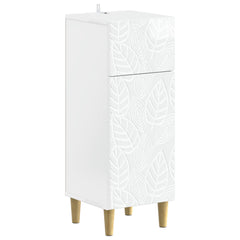 vidaXL Bathroom Storage Cainet DELFT High Gloss White 30 x 31 x 80 cm 2